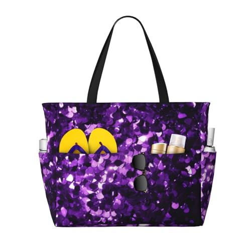 Beach Bag For Women, Large Capacity Beach Tote Pool Bags Waterproof With Zipper, For Travel Vacation Gym