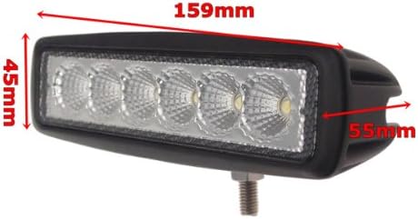 TMH 18w Bar Shape 60 Degree LED Work Light Flood Beam Lamp Driving Light, Off-Road, 4wd, 4x4, Utv, ATV, SUV, Motorcycle, Bike, Bus, Trailer, Truck, Boat, Road Lamp, Street Light, Fog Lamp, Day Light