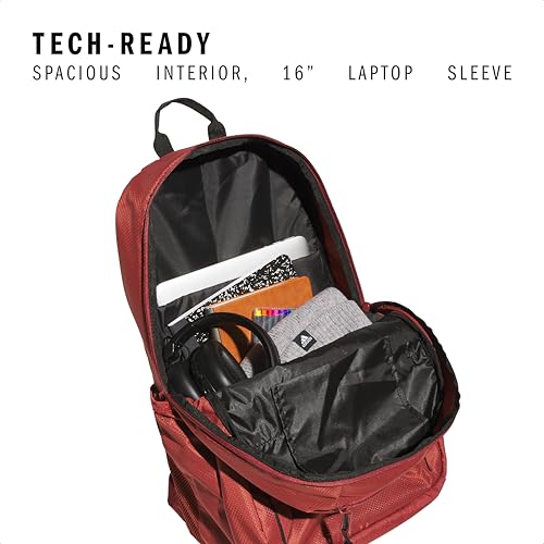 Image of adidas Excel Backpack Durable Large Athletic Laptop Book Bag, 7.0 /Preloved Ruby Red /Black, OSFA, Excel Backpack for Men & Women - Durable Large Athletic Laptop Bag