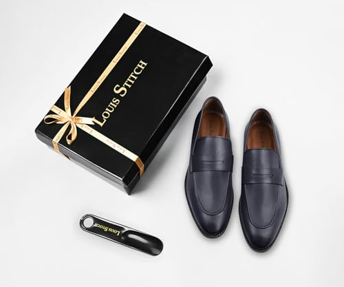 Image of LOUIS STITCH Loafers Formal Shoes for Men | Slip-On Moccasins | Ideal for Business, Casual, Parties (RGMC S)