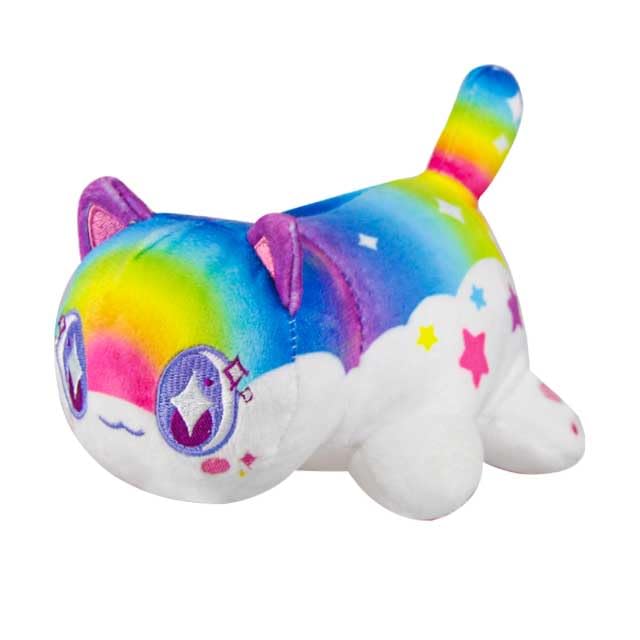 Unitvbba Cute Rainbow MeeMeow Cat Stuffed Animals Plush Toy, Soft Collection of Cats Plush Toys, Great Gift for Kids Fans Birthday Christmas