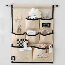 Wall Door Closet Hanging Storage Bag Organizer, Wall Storage Pocket with 7 Pockets, Home Multifunctional Hanging Bag with 2 Hooks, Waterproof Hanging Storage Bag for Kitchen, Bedroom, Bathroom