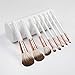 GLAMX® GX20 | 8 Piece Rose Gold and White Makeup Brush Set | Comes With A Stylish, Luxury White Case | Professional Makeup Brush Set | Suitable for MUA (Makeup Artists) GLAMX® GX20 | 8 Piece Rose Gold and White Makeup Brush Set | Comes With A Stylish, Luxury White Case | Professional Makeup Brush Set | Suitable for MUA (Makeup Artists)