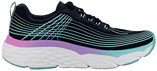 Skechers Women's Max Cushioning Elite-Brilliant Sneaker, Navy/Aqua, 6.5 M US