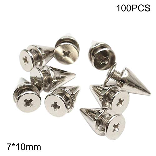 Borchie E Rivetti Metallici Per Fai Da Te - 100 Pezzi, Argento, 6mm, Per Abbigliamento E Accessori - Foto 2