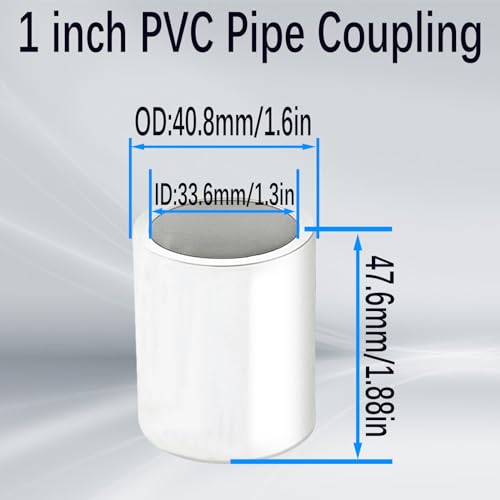 Ytfsa PPC1 White 1 Inch Pvc Pipe Coupling Adapter Pipe Fittings thumb #1