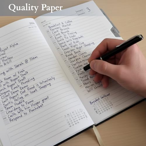 Image of TULMAN 2026 Diary Hardcover Design Everyday Notebooks (22x14 cm), Best for Study Planner, Personal Journal, Business Planning & Stationery Lovers - creamy beige