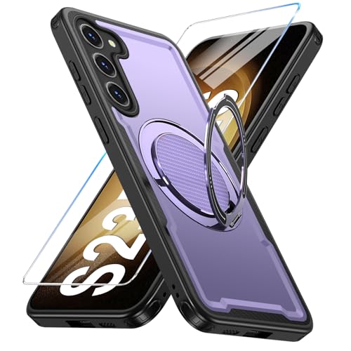 Coque Samsung S23 Plus antichoc avec support anneau et film de verre
