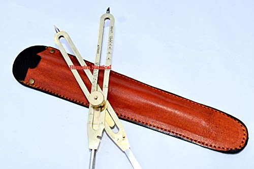 Humaira Nauticals Artist Proportional Scale Divider Drawing Tool Professional 9” Long Solid Brass with Heavy Duty Steel Point