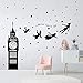 Stickers muraux Peter Pan autocollants décoratifs Big Ben volant fée décoration murale chambre enfants bébé jardin d'enfants salon