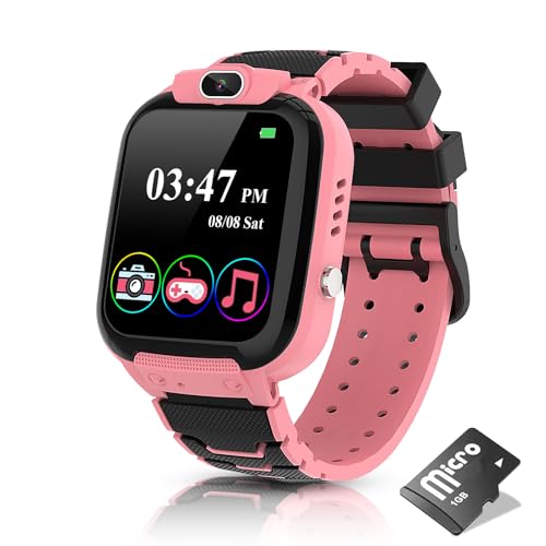 Smartwatch Bambini con 16 Giochi Lettore Musicale Touchscreen Video Fotocamera Telecamera HD Sveglia Orologio Intelligente Compleanno Ragazzo e Ragazza Regalo Micro SD Card