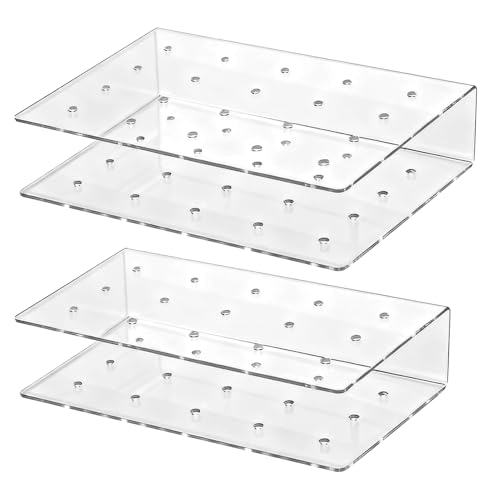 Soporte para Tartas, diseño premoldeado, 2 Piezas, Soporte de Secado de Mesa de Postre acrílico, Estante de exhibición de Dulces, Base Pulida Resistente, para Fiestas, Bodas, Baby Showers