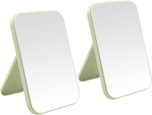 Nutair Espejo de maquillaje de escritorio, espejo de princesa portátil de 8 pulgadas, escritorio de mesa para colgar en la pared, espejo cuadrado de