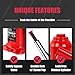 Big RED 10 Ton (20,000 LBs) Torin Double Ram Welded Hydraulic Car Bottle Jack for Auto Repair and House Lift, Red, ATH81002XR