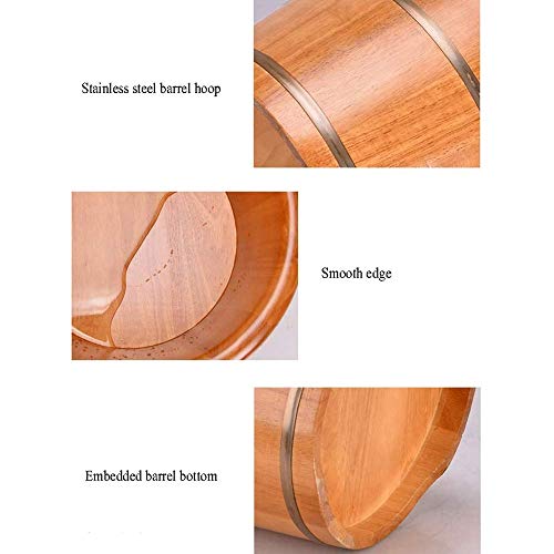 Spa de pies de acero inoxidable y madera 39 cm diámetro miniatura 5
