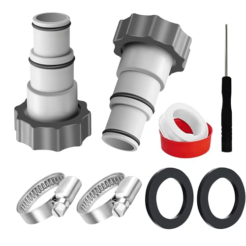 Gloryit Adaptateur Tuyau Piscine, Raccord pour Tuyau Piscine Ø 32 et 38 mm, Adaptateur Piscine, Intex Piscine Adaptateur A, Adaptateur de Tuyau