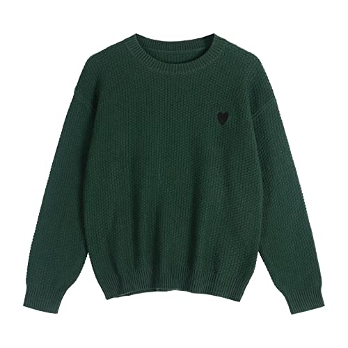 ZAFUL Women Crewneck Sweater Casual Long Sleeve Loose Knit Pullover Tops