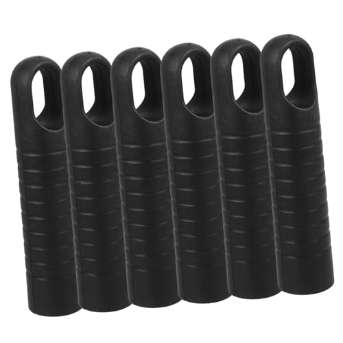 OUNONA 6Pcs Replacement Mop Handle Grip for Broom and Mop Rod Black Sweeping Accessories for Enhanced Control and Effortless Cleaning Hand Protection Design for Efficient Household