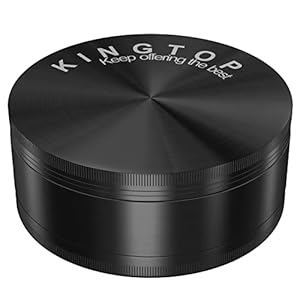 KINGTOP Spice Grinder Large 3.0 Inch Black