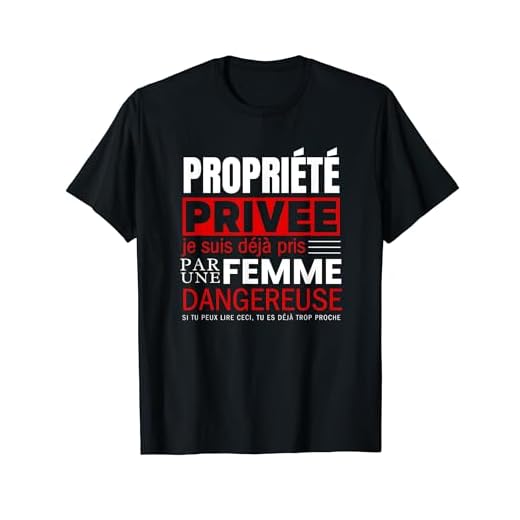 Humour homme couple Propriété privée femme jalouse valentin T-Shirt