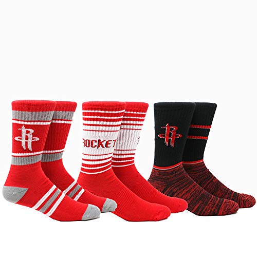PKWY by Stance NBA Mens Team 3-Pack Socks (X-Large Rockets)