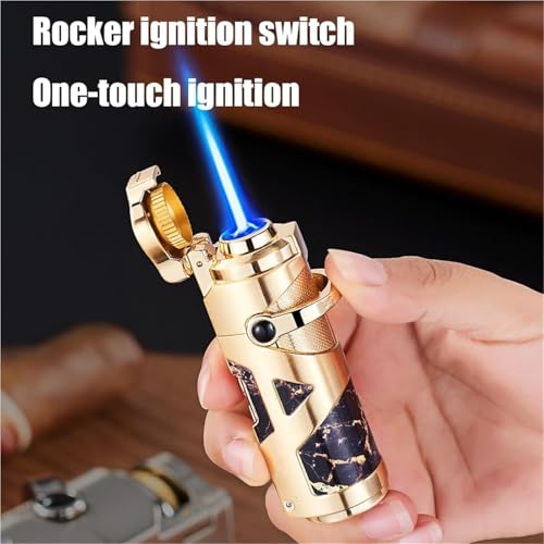 Encendedor tipo soplete recargable de metal y butano miniatura 2