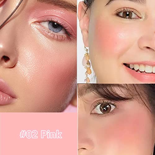 Mysense Pink Liquid Blush Makeup, Soft Cream Blush For Cheeks Skin Tint, Matte Face Blush Contour Wand Weightless Breathable Feel, Sheer Flush Of Color, Dewy Finish, Natural-Looking (#02 Pink) #TOP2