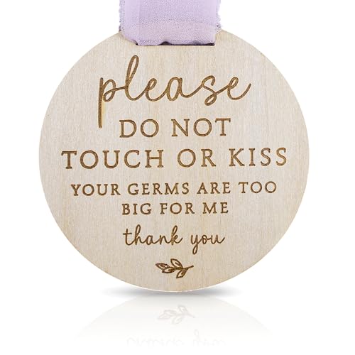 Please Do Not Touch or Kiss Baby Sign, Please Do Not Touch Baby Wooden Sign