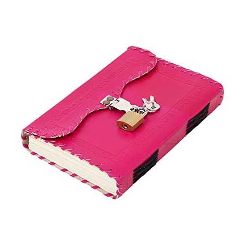 Journal en cuir avec serrure et clé idée cadeau originale vert