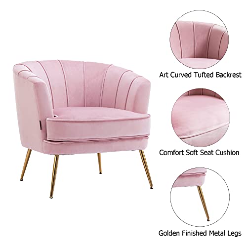 Sillón Plegable Terciopelo Rosa miniatura 4