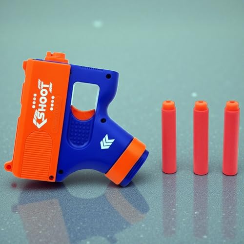 Image of Blaster Gun Toy for Kids | Storm Safe Long Range Shooting Gun | 3 Soft Foam Bullets | Safe Indoor Outdoor Game | Gift for Boys Girls | Age 5 6 7 8 9 10 Years