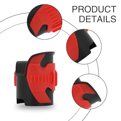 dawfall 2 PCS Motorcycle Front Shock Absorber Oil Seal Cleaner Tool, 2.16\" x 2.16\" x 2.59\" Inverted Front Fork Mud Scraper, ABS Plastic Repair Parts, Universal for Motorcycle Off-road Vehicle (Red)