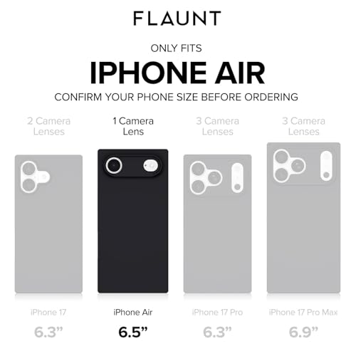 Image of FLAUNT Official Square iPhone Air Case - Abalone Shell | Phone Cover for iPhone Air - Compatible with MagSafe and Wireless Charging - Drop-Tested Shockproof Designer Hard Cover