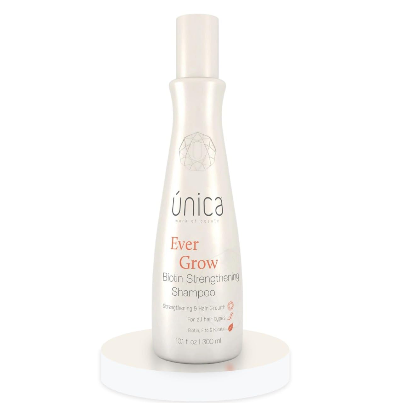 UNICA Ever Grow Biotin Strengthening Shampoo – Fortifying Formula with Keratin, Biotin & Botanical Extracts – Sulfate-Free Growth & Thickening Cleanser – 10.1 fl oz