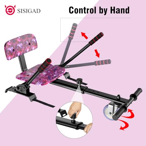 SISIGAD Hoverboards with Hoverkart, 6.5 Inch Overboard and Kart with Bluetooth-Music,LED-Flashing Wheel, Hoverboards Gift for Children - Image 4