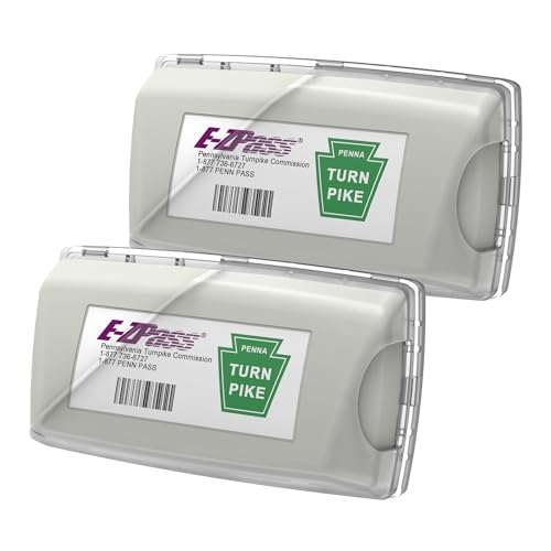 Image of Zeyitian 2 Pack EZ Pass Holder with Super Strong Suction Cups for Windshield. Ezpass Holder Toll Pass Transponder iPass Holder