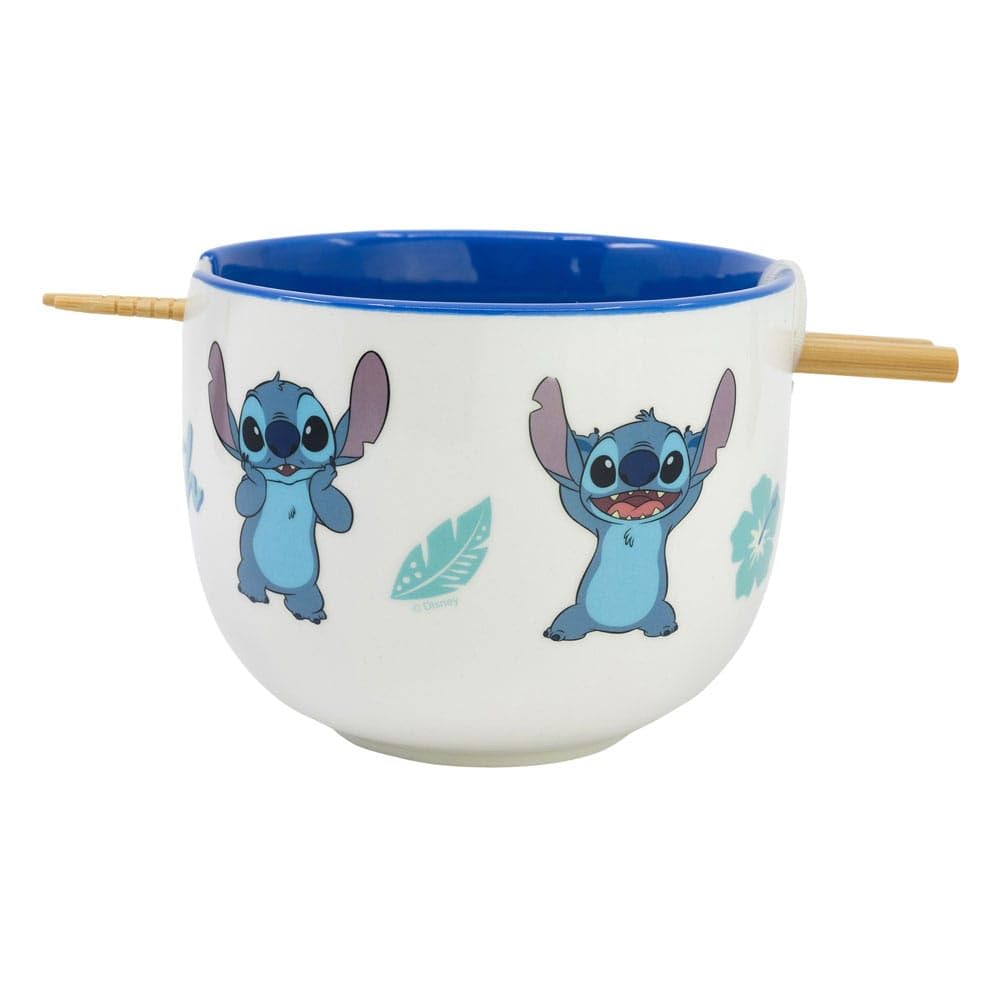 Stor S.L. Lilo & Stitch Stitch Ramen Bowl with Chopsticks, Blue