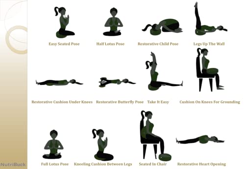 Image of Buckwheat ZAFU Meditation Cushion Filled with Buckwheat Hulls (Round - Dark Green)