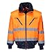 Portwest PJ50ONRXL Giacca Pilot 3 in 1 ad Alta Visibilità, Arancione/Blu, XL