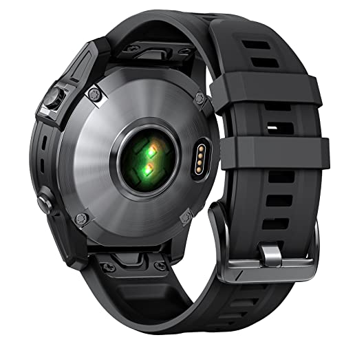 NotoCity for Garmin Fenix 7S/Fenix 5S/Fenix 6S/Fenix 8 43mm Strap,Silicone Sport Band 20mm Easy Fit for Garmin Fenix 7S Pro/Fenix 5S Plus/Fenix 6S Pro/Fenix 7S/Fenix 7S Solar,black