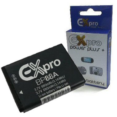 Ex-Pro® Samsung BP88 BP88A High Power Plus+ 880mAh 2 Year Warranty Replacement Lithium Li-on Digital Camera Battery for Samsung Dual View Series DV200, DV300, DV300F, DV305, DV305F