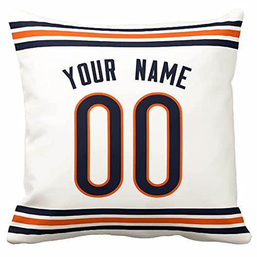 Image of ANTKING Chicago Throw Pillow with Custom Name and Number Personalized Gift for Men Women Boys