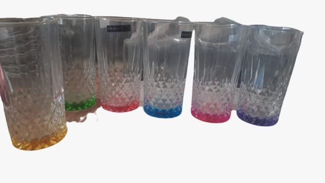 Dine Crockery Crystal Highball Glasses, Drinking Glasses, Drinkware Cups for Cocktails, Water, Juice, Beer, Wine-Special Edition Glassware Set, Dishware Set 6