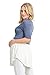 Hello MIZ Women's Empire Waist Babydoll Maternity Nursing Top (Denim Heather/Ivory, Medium)