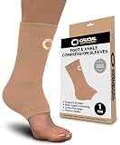 Ankle Brace Compression Sleeve for Men & Women (1 Pair) - Best Ankle Support Foot Braces for Pain Re