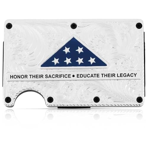 Montana Silversmiths Made in the USA Western Lifestyle Credit Card & Cash Case (Folds of Honor Remembrance)