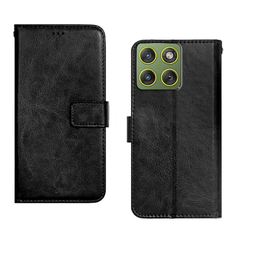 Image of amazon basics Moto Edge 70 5G Flip Cover | Card Pockets Wallet & Stand | Flip Cover for Moto Edge 70 5G (Black)
