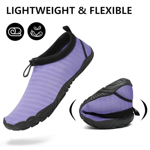 Image of Mishansha Womens Mens Water Swim Shoes Wide Toe Box Barefoot Shoes US Size 5.5-13.5 Women / 3-11.5 Men