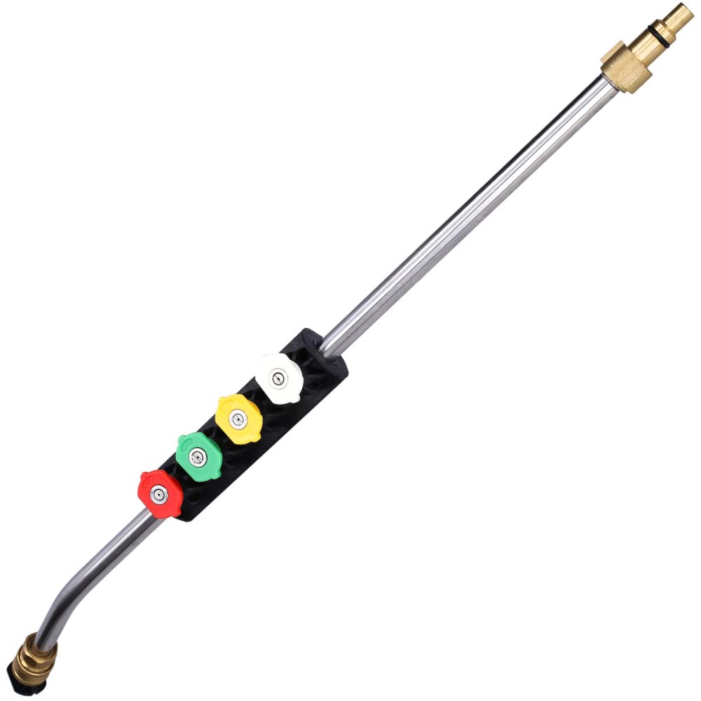Lanca Do Myjek Ciśnieniowych Z 5 Regulowanymi Dyszami Do Myjek Ciśnieniowych PARKSIDE, LAVOR | Wielokolorowe Dysze 1/4" Szybkozłączka I Pistolet Do Myjek Na BAYONET | 50% Więcej Mocy