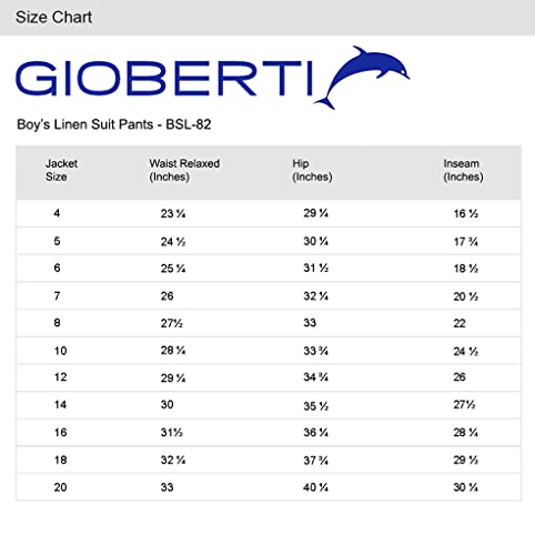 Gioberti Boy's Linen Suit Set Jacket And Dress Pants, Stone, Size 18 #TOP6